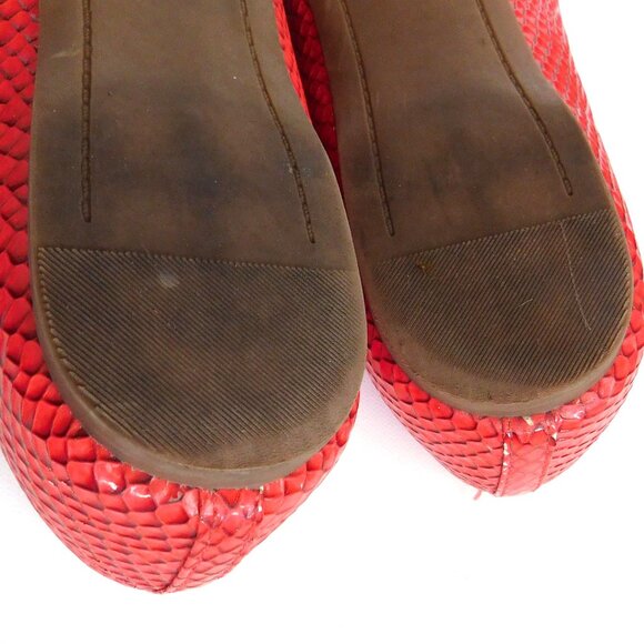 Steve Madden Snake Animal Ballet Flats with Bow Pink  Size 9 M - Picture 5 of 12